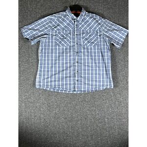 5.11 Tactical Mens Plaid Short Sleeve Button Up‎ Shirt XL Pearl Snap Work Casual